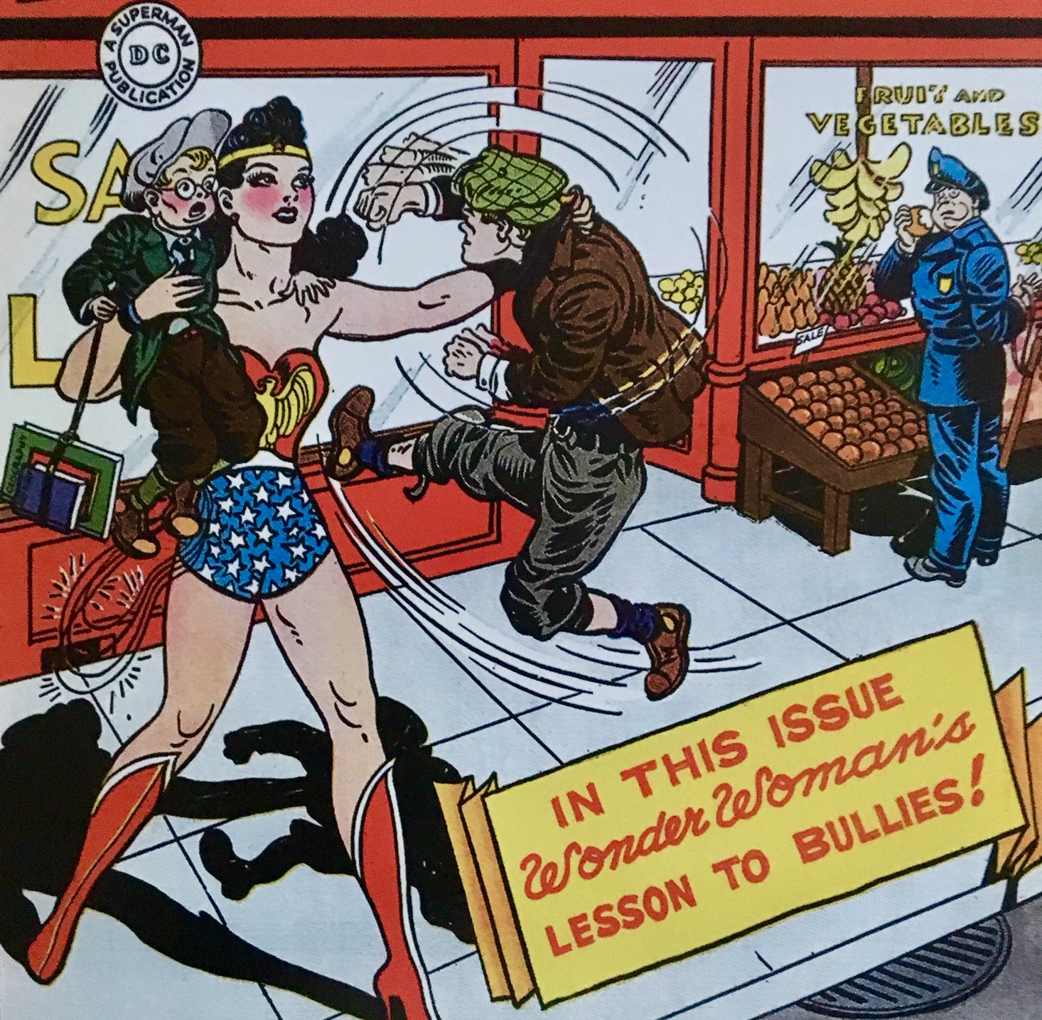Wonder Woman’s Lesson To Bullies, 1943.