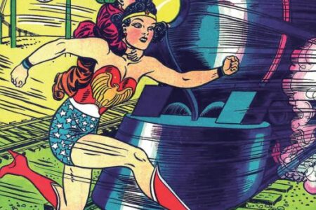 Faster than a speeding bullet.. More powerful than a locomotive… Look:  It’s WONDER WOMAN!  Yeah, we ain’t talkin’ bout Superman… Read on!
