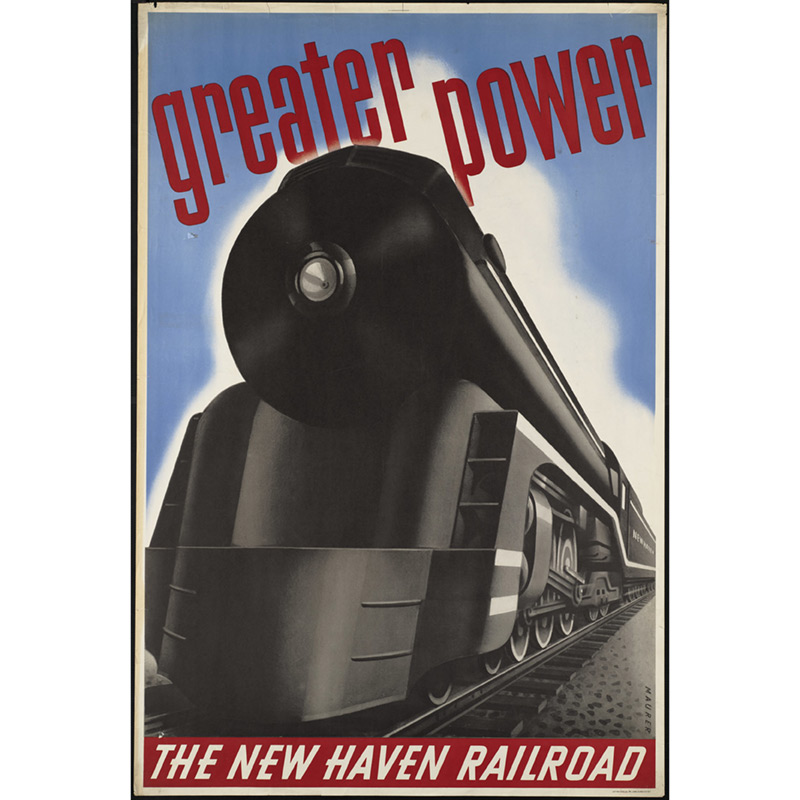 Greater Power train travel poster
