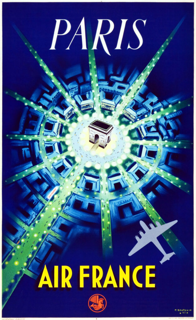 Air France Travel Poster, 1947