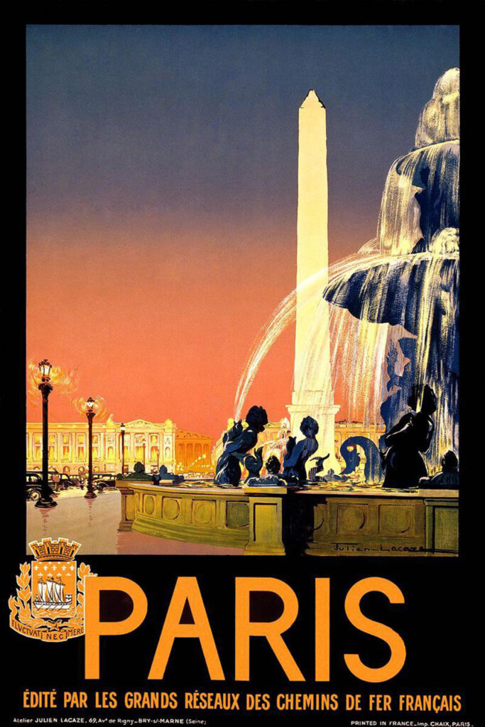 Paris, édité par les grands réseaux des chemins de fer Français, poster c. 1930