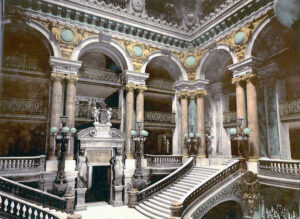 Opera House staircase, Paris, France, c1900
