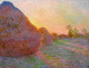 Painting from Haystacks series by Claude Monet, 1890