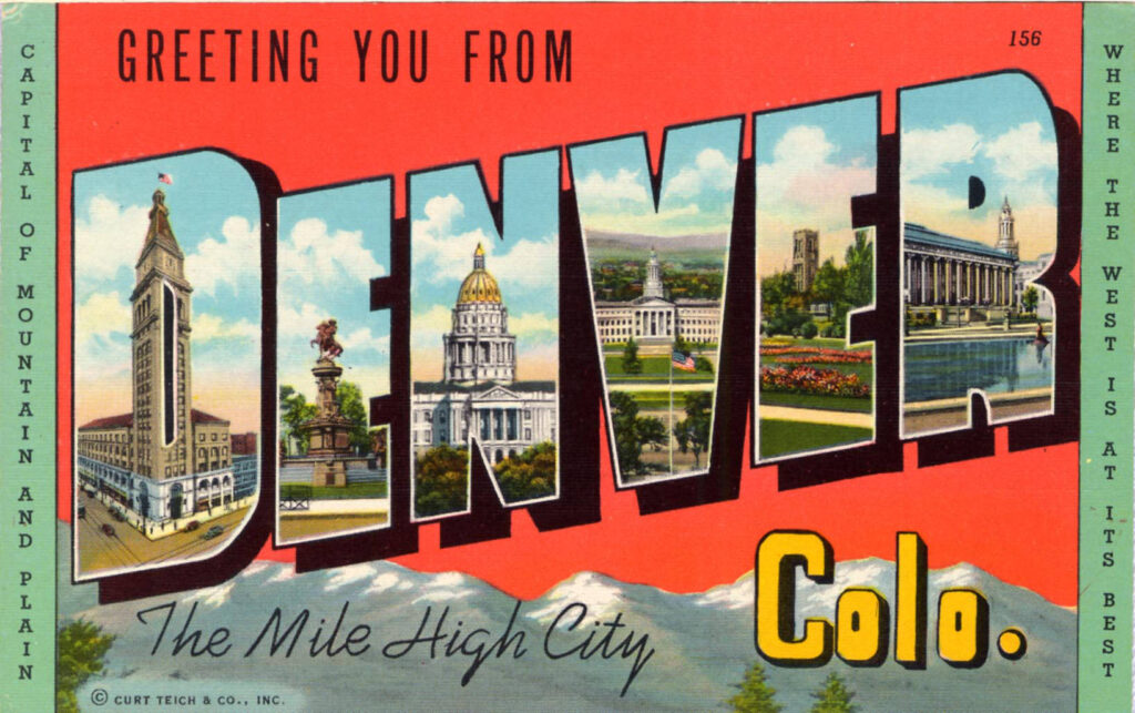 Denver, Colorado postcard, 1941