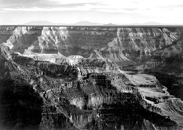 Photo of Grand Canyon National Park taken by Ansel Adams for the US National Park Service, 1941-42.