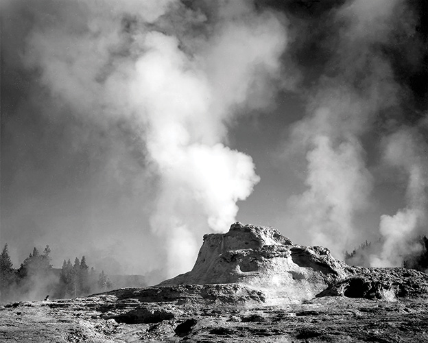 Photo of Yellowstone National Park taken by Ansel Adams for the US National Park Service, 1941-42.