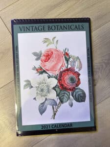 Front cover of the 2021 Vintage Botanicals calendar