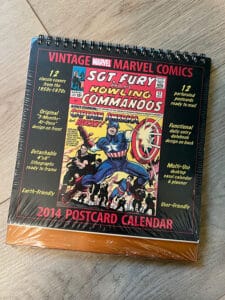Front cover of the 2014 Vintage Marvel Comics Postcard Calendar
