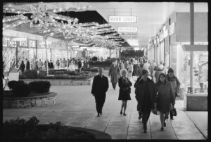 Christmas Shoppers: Shopping Center at Christmas Time, 1969