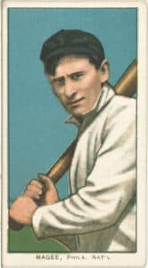 Baseball card of Sherry Magee, Philadelphia Phillies. T206 White Borders set, 1909.