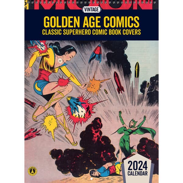Front cover of the Asgard Press 2024 Vintage Golden Age Comics Calendar