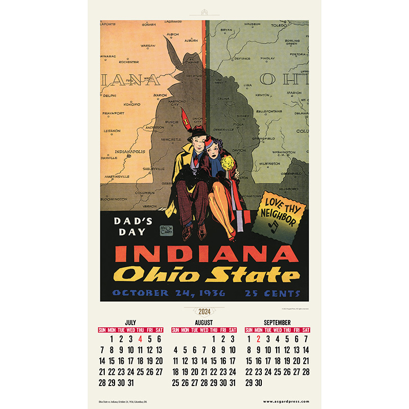 Asgard Press 2024 Vintage Ohio State Deluxe Poster Calendar