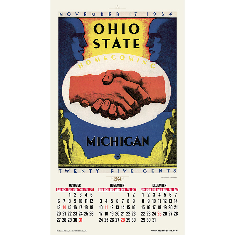 Asgard Press 2024 Vintage Ohio State Deluxe Poster Calendar