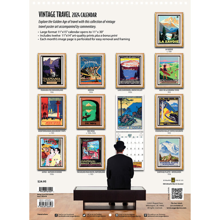 2024 Vintage Travel Calendar Asgard Press