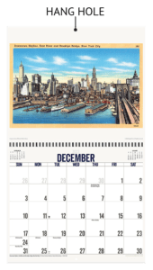 Hang your Asgard Press calendar using multiple pages to protect the hang hole