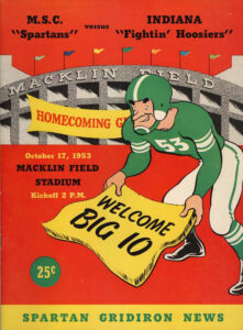 Michigan State vs. Indiana, October 17, 1953 college football program cover