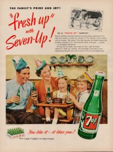 "Fresh up with Seven-Up" advertisement in Life Magazine, 1951.