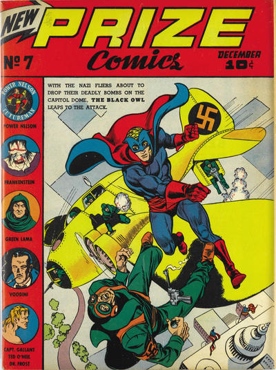 Prize Comics #7, December 1940, Publisher: Feature, Cover Artist: Jack Kirby.