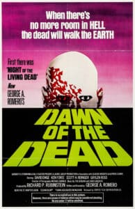 Vintage movie poster for Dawn of the Dead, 1978