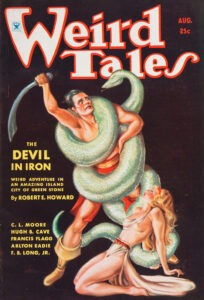 Cover for Weird Tales, August 1934, illustrated by Margaret Brundage.
