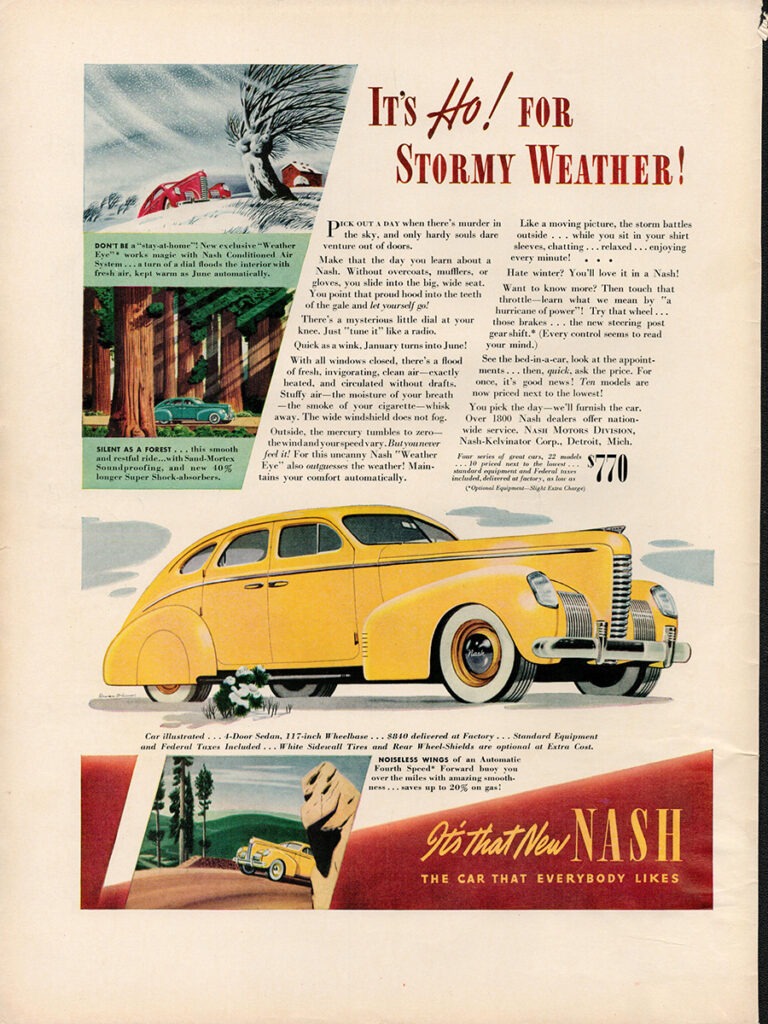 Nash car ad, 1939.