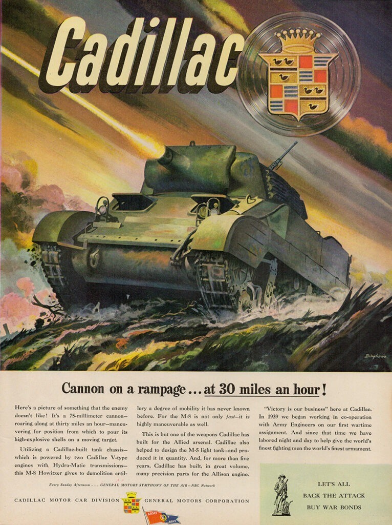 Cadillac ad, 1944.