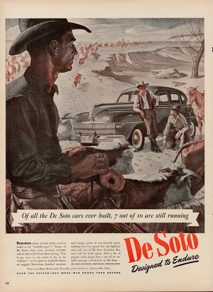 De Soto car ad, 1944.