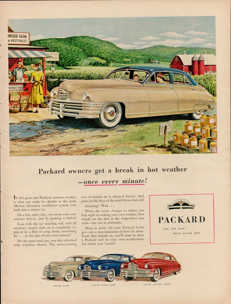 Packard car ad, 1948.