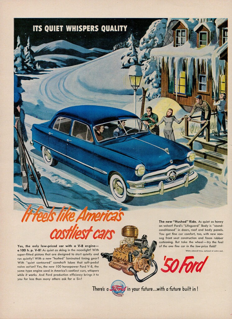 Ford car ad, 1950.