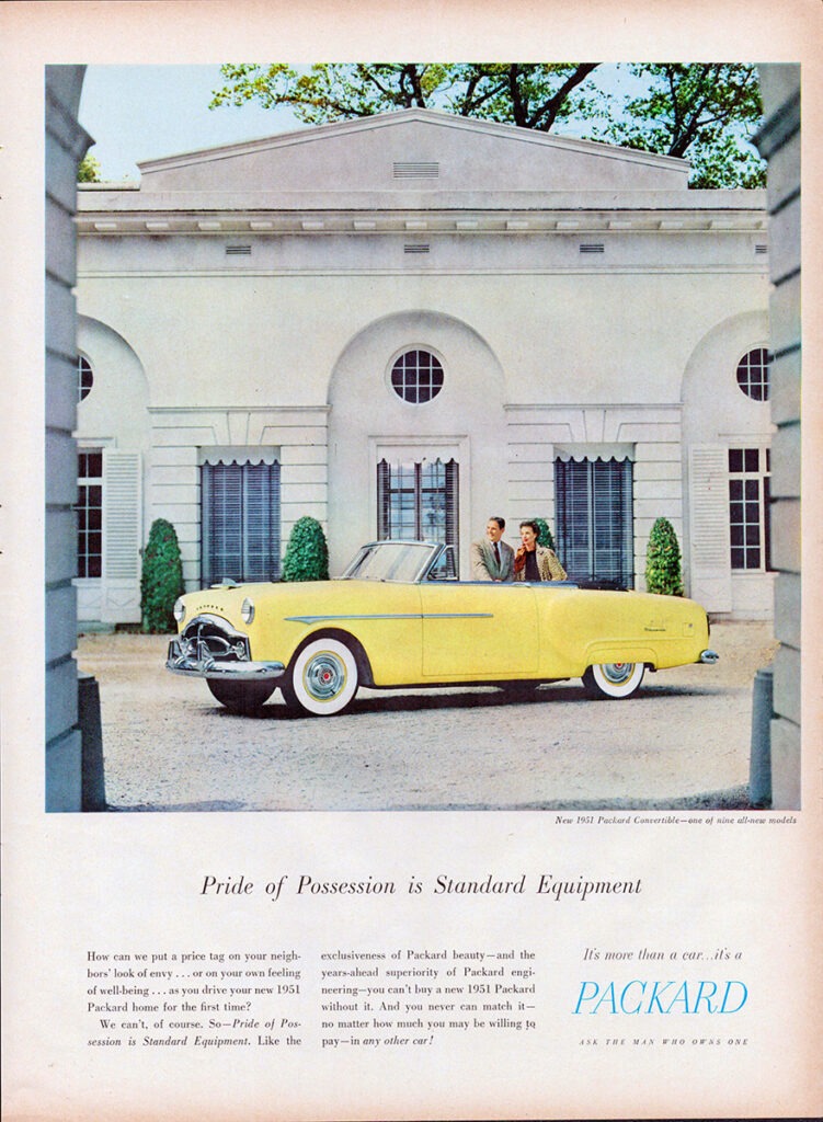 Packard car ad, 1951.