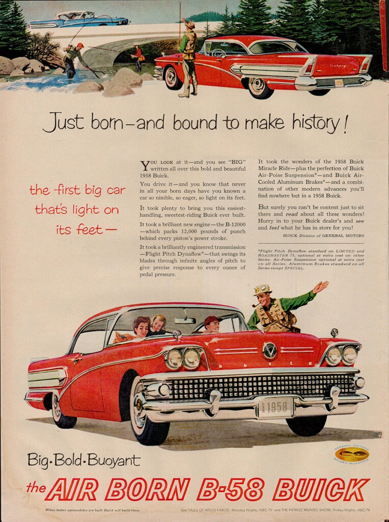Buick car ad, 1957.
