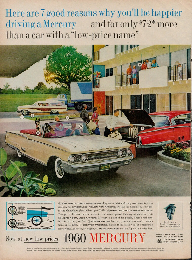Mercury car ad, 1959.