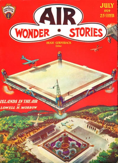 Cover for Air Wonder Stories, issue #1, July 1929