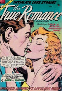 Romance comics cover of All True Romance, March 1955