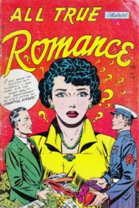 Romance comics cover of All True Romance No. 7, September 1952