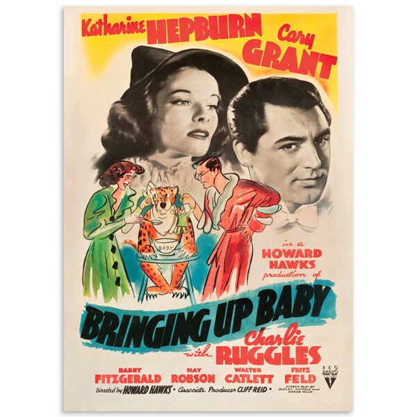 Image of Bringing Up Baby reproduction vintage movie poster
