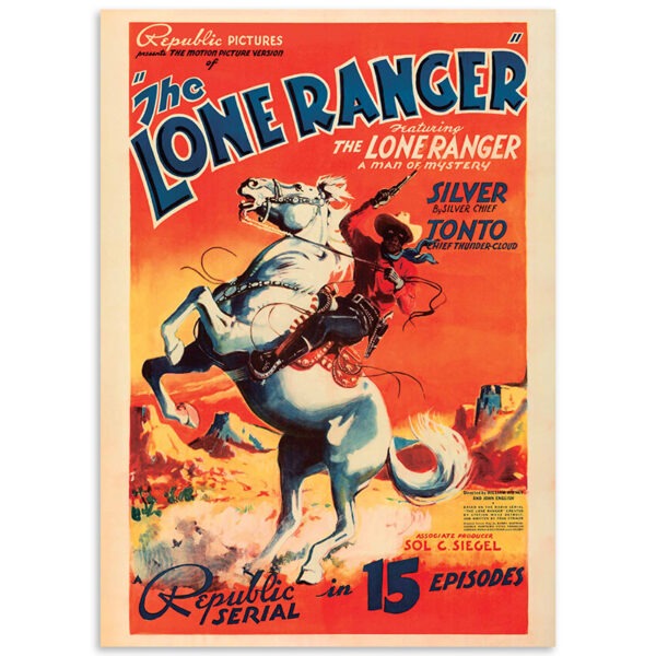Image of The Lone Ranger reproduction vintage movie poster