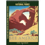 Front cover of the Asgard Press 2026 Vintage National Parks Calendar