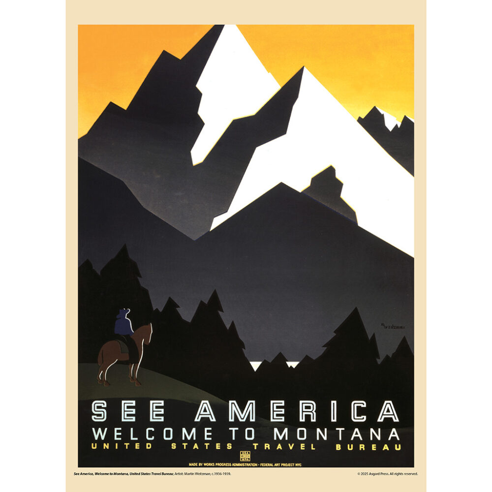 Sample image from the Asgard Press 2026 Vintage National Parks Calendar