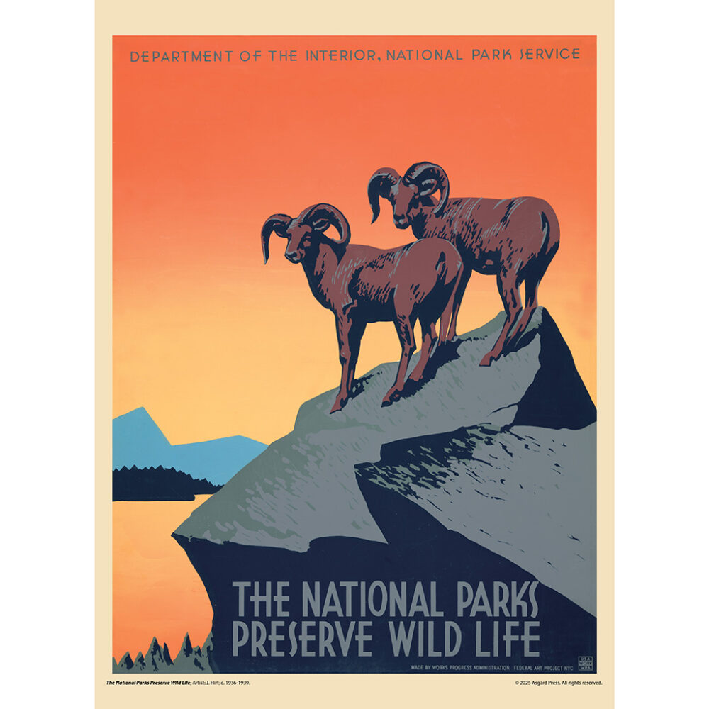 Sample image from the Asgard Press 2026 Vintage National Parks Calendar