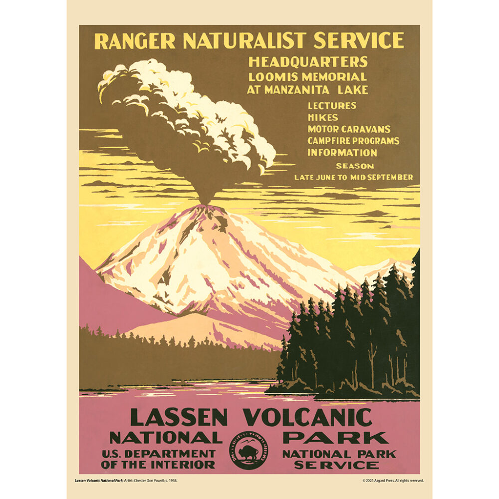Sample image from the Asgard Press 2026 Vintage National Parks Calendar