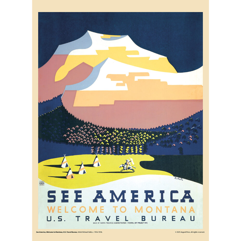 Sample image from the Asgard Press 2026 Vintage National Parks Calendar