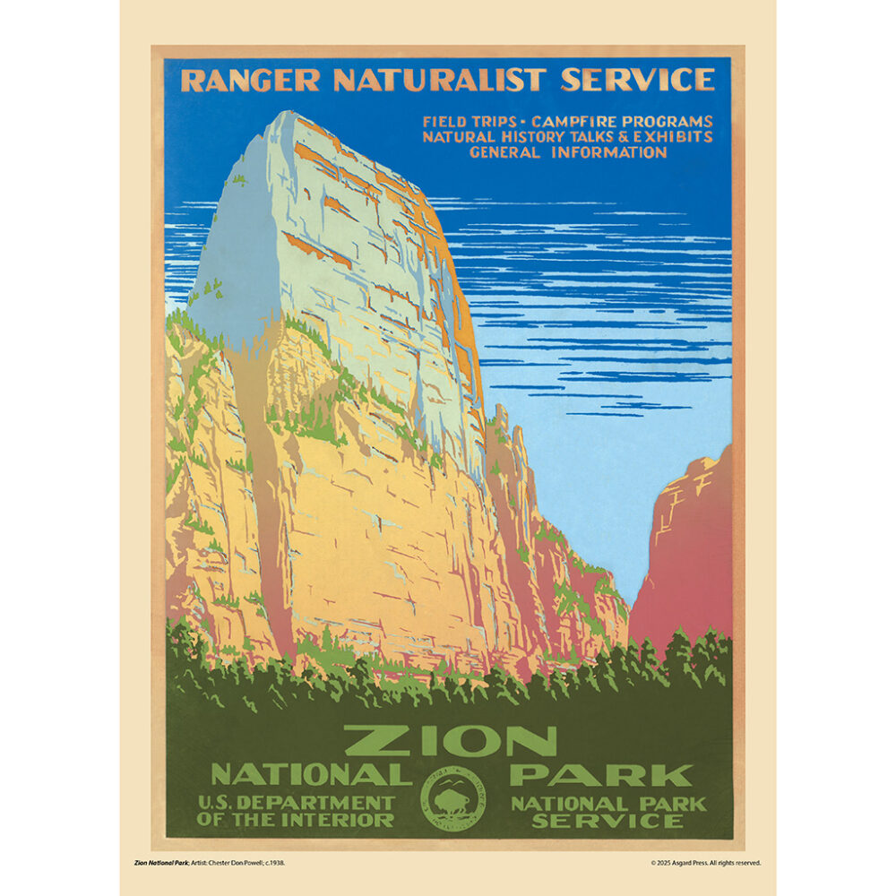 Sample image from the Asgard Press 2026 Vintage National Parks Calendar