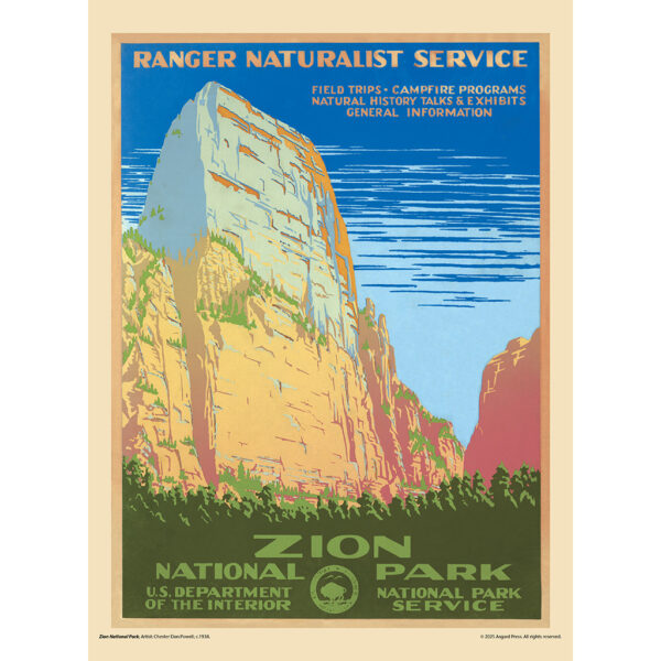 Sample image from the Asgard Press 2026 Vintage National Parks Calendar