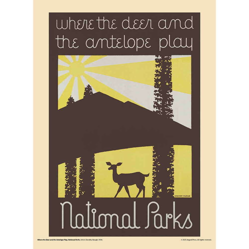 Sample image from the Asgard Press 2026 Vintage National Parks Calendar