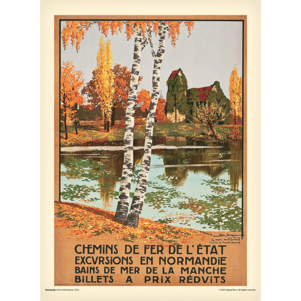 Sample image from the Asgard Press 2026 Vintage Travel Posters Calendar