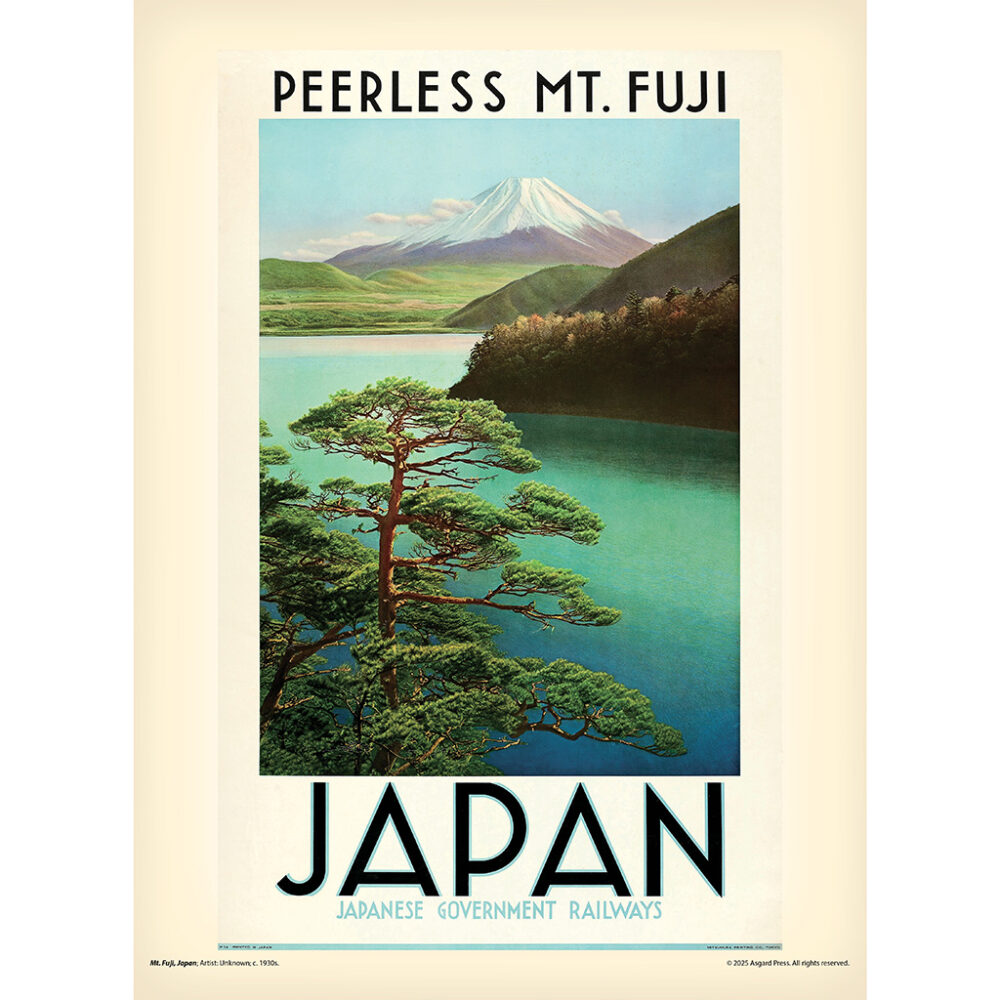 Sample image from the Asgard Press 2026 Vintage Travel Posters Calendar