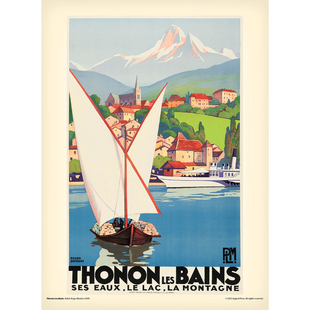Sample image from the Asgard Press 2026 Vintage Travel Posters Calendar