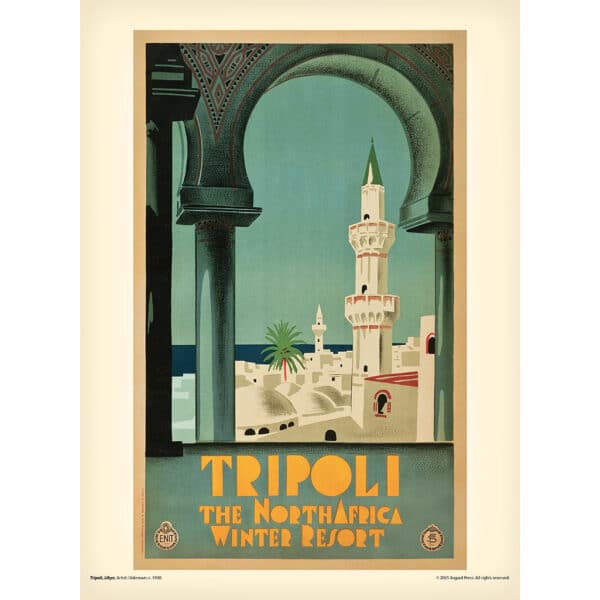 Sample image from the Asgard Press 2026 Vintage Travel Posters Calendar
