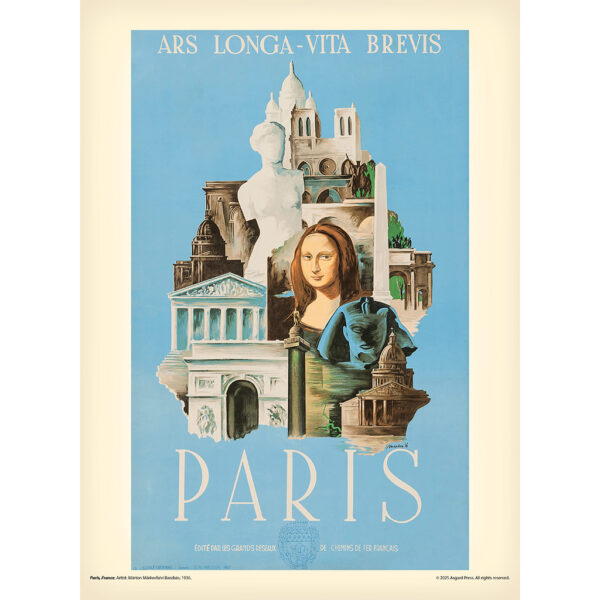 Sample image from the Asgard Press 2026 Vintage Travel Posters Calendar